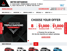 Tablet Screenshot of metromitsubishi.ca